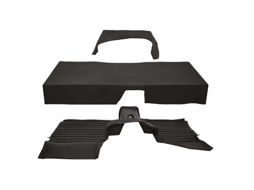 Series 2, 2A and 3 Black Rubber Acoustic Mat Set - DA1744BLACK