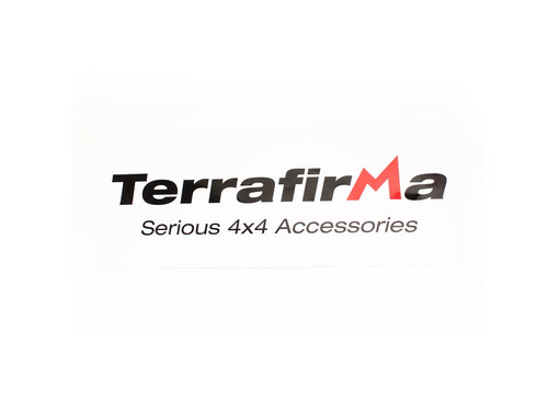 Terrafirma 650mm x 250mm White Backed Sticker - TFDECAL3
