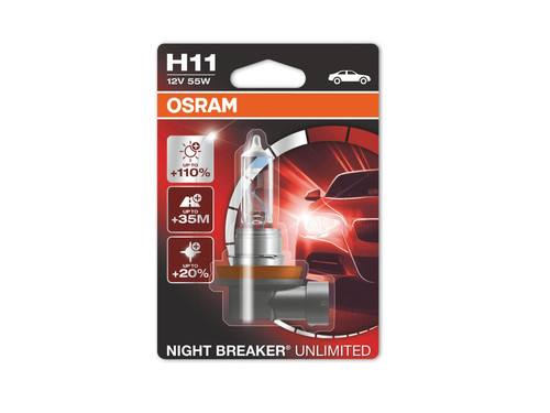 Osram Night Breaker Unlimited Single Blister H11 Bulb - LR005383