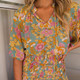 Boho Floral Shirred Waist Midi Dress | Sizes S-2X product