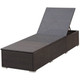 vidaXL Sun Lounger with Cushion Poly Rattan Brown product