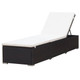 vidaXL Sun Lounger with Cushion Poly Rattan Brown product