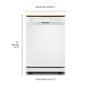 Whirlpool® Heavy-Duty Dishwasher with 1-Hour Wash Cycle WDP370PAHW