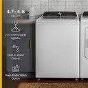 Whirlpool® 5.4 - 5.5 Cu. Ft. I.E.C. Capacity Top Load Washer with Removable Agitator WTW5057LW
