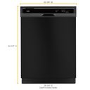 Whirlpool® Heavy-Duty Dishwasher with 1-Hour Wash Cycle WDF331PAHB