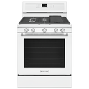 Kitchenaid® 30-Inch 5-Burner Gas Convection Range KFGG500EWH