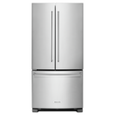 Kitchenaid® 22 Cu. Ft. 33-Inch Width Standard Depth French Door Refrigerator with Interior Dispenser KRFF302ESS