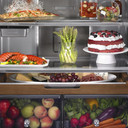 Kitchenaid® 23.8 cu. ft. 36" Counter-Depth French Door Platinum Interior Refrigerator with PrintShield™ Finish KRFC704FPS