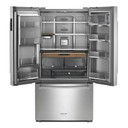 Kitchenaid® 23.8 cu. ft. 36" Counter-Depth French Door Platinum Interior Refrigerator with PrintShield™ Finish KRFC704FPS