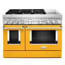 KitchenAid® 48'' Smart Commercial-Style Dual Fuel Range with Griddle KFDC558JYP