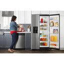 Amana® 33-inch Side-by-Side Refrigerator with Dual Pad External Ice and Water Dispenser ASI2175GRS