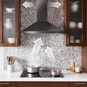 Whirlpool® 36" Contemporary Black  Stainless Wall Mount Range Hood WVW53UC6HV