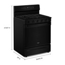 Whirlpool® 30-inch Smart Gas Range with Air Cooking Technology, Steam/Self Cleaning, Rapid Preheat 5.3 CuFt Capacity WFGS7530RB