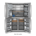 Kitchenaid® 36" Counter-Depth 19.4 Cu Ft 4-Door Refrigerator with Flexible Temperature Zone KRQC736RPS