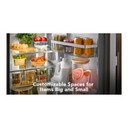 Kitchenaid® 20.8 Cu. Ft. Counter-Depth Side-by-Side Refrigerator with Exterior Ice and Water Dispenser in PrintShield™ Finish KRSC536RPS