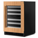 Kitchenaid® 24" Undercounter Wine Cellar with Full-Extension Wood-Front Racks KUWR324SPA
