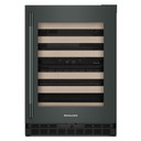 Kitchenaid® 24" Undercounter Wine Cellar with Full-Extension Wood-Front Racks KUWR524SJP