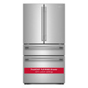 Kitchenaid® 30 cu. ft. French Door Refrigerator with Interior Water and Ice and FreshChill™ Full-Width Refrigerated Drawer KRMF336SPS