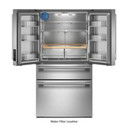 Kitchenaid® 30 cu. ft. French Door Refrigerator with Interior Water and Ice and FreshChill™ Full-Width Refrigerated Drawer KRMF336SPS