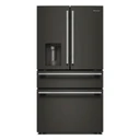 Kitchenaid® 29 cu. ft. French Door Refrigerator with Exterior Water and Ice and FreshChill™ Full-Width Refrigerated Drawer KRMF436SBE