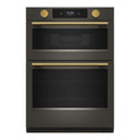Kitchenaid® 30-inch Smart Electric Combo Wall Oven with Assisted Cooking Modes - Black Ore KOEC730SBE