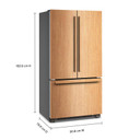 Kitchenaid® 22 Cu. Ft. 36-Inch Panel-Ready Counter-Depth French Door Refrigerator with Internal Water Dispenser KRFC136TPA