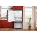 Kitchenaid® 22 Cu. Ft. 33-Inch Standard-Depth Bottom Mount Refrigerator with Left Door Swing KRBL133SPS