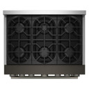 KitchenAid® 36-Inch 6 Burner Commercial-Style Gas Range with No Preheat Air Fry Mode KFGS936SBE