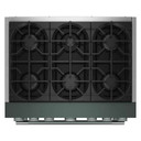KitchenAid® 36-Inch 6 Burner Commercial-Style Dual Fuel Range with No Preheat Air Fry Mode KFDS936SJP