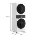 Whirlpool® Smart ENERGY STAR® Front Load Laundry Tower 5.2 cu. ft. Washer & 7.4 cu. ft. Electric Dryer with UV Clean Technology and FreshFlow™ Vent System YWEF5727TW