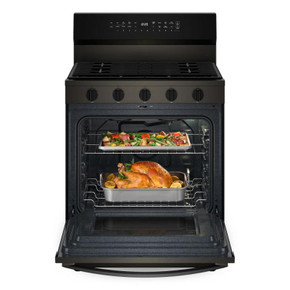 Whirlpool® 30-inch Smart Gas Range with True Convection, Steam/Self Cleaning, Rapid Preheat 5.3 CuFt Capacity WFGS7530RV