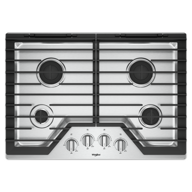 Whirlpool® 30-inch Gas Cooktop with EZ-2-Lift™ Hinged Cast-Iron Grates WCG55US0HS