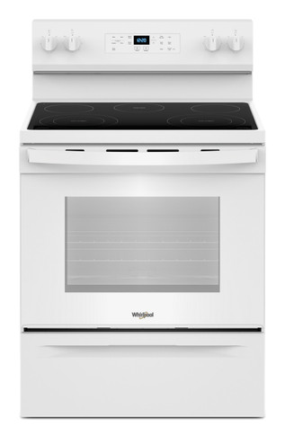 Whirlpool® 30-inch,5.3 cu ft, Electric Freestanding Range with 5 Elements YWFES3330RW