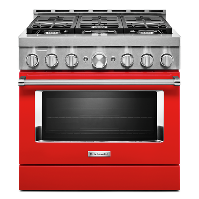 KitchenAid® 36'' Smart Commercial-Style Gas Range with 6 Burners KFGC506JPA