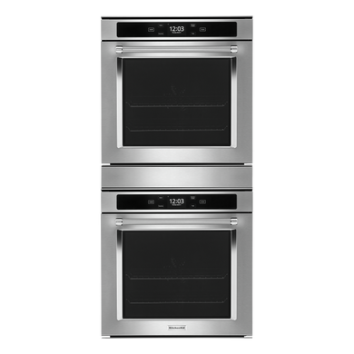 Kitchenaid® Four mural double à convection véritable de 24 po KODC504PPS