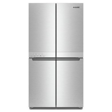 Kitchenaid® 19.4 cu. ft. 36-inch wide Counter-Depth 4-Door Refrigerator with PrintShield™ Finish KRQC506MPS