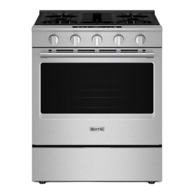 Maytag® 30-Inch Wide Slide-In Gas Range with Grill Mode and No Preheat Air Fry - 5.0 Cu. Ft. MSGS7030SZ