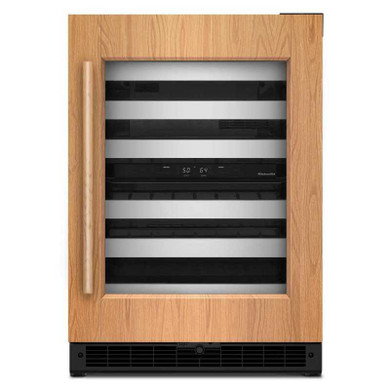 Kitchenaid® 24" Undercounter Wine Cellar with Full-Extension Wood-Front Racks KUWR324SPA