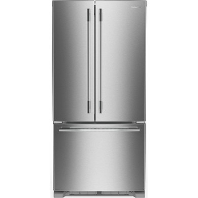 Kitchenaid® 22 Cu. Ft. 33-Inch Standard-Depth French Door Refrigerator with Internal Water Dispenser KRFF333SPS