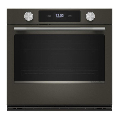 Kitchenaid® 30-inch Smart Electric Single Wall Oven with Intelligent Cooking Camera - Black Ore KOES930SBE