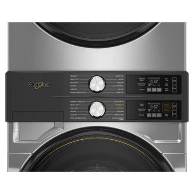 Whirlpool® Smart ENERGY STAR® Front Load Laundry Tower with FreshFlowTM Vent System and UV Clean Technology 5.2 cu. ft. I.E.C. Washer & 7.4 cu. ft. Electric Dryer YWEF5727TR