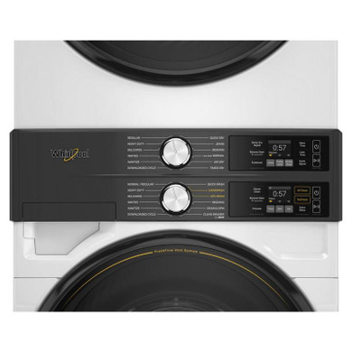 Whirlpool® Smart ENERGY STAR® Front Load Laundry Tower with FreshFlowTM Vent System and UV Clean Technology 5.2 cu. ft. I.E.C. Washer & 7.4 cu. ft. Electric Dryer YWEF5727TW