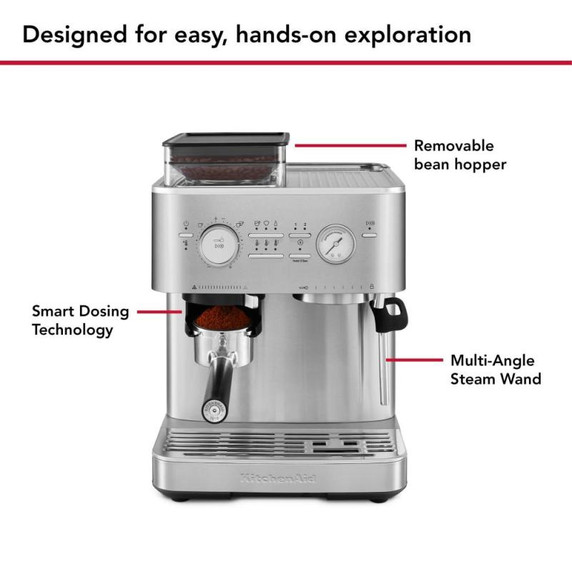 KitchenAid.ca Exclusive Colour - Semi Automatic Espresso Machine with Burr Grinder KES6551BK