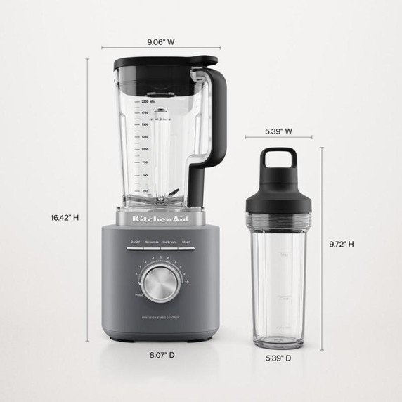 KitchenAid® Pure Power Blender with 2 Personal Blending Jars KSB2078DG