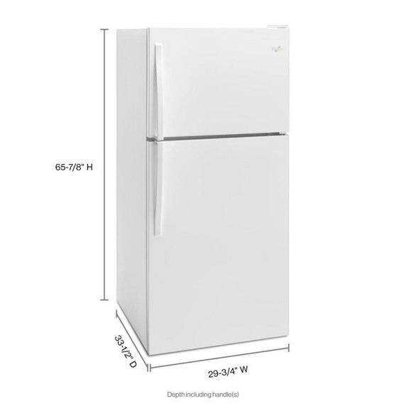 Whirlpool® 30" Wide Top-Freezer Refrigerator with Flexi-Slide™ Bin WRT318FZDW