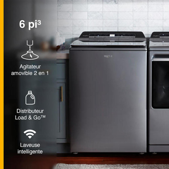 Whirlpool® 6.0 - 6.1 cu. ft. I.E.C. Top Load Washer with 2 in 1 Removable Agitator WTW8127LC