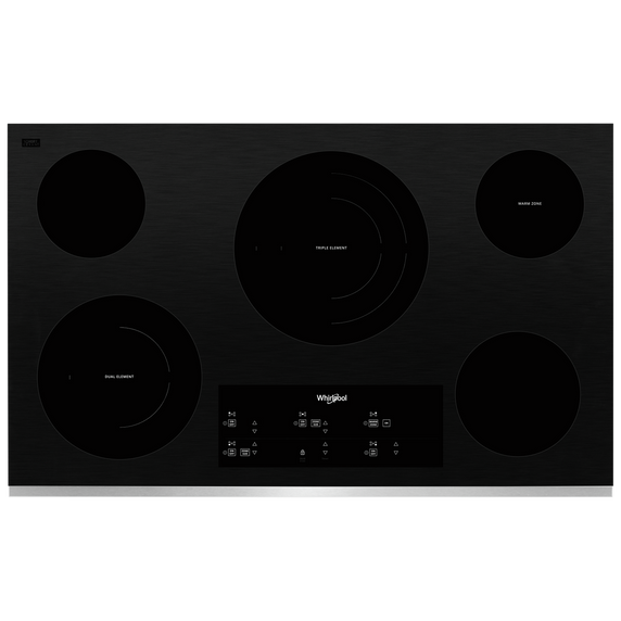 Whirlpool® 36-inch Electric Ceramic Glass Cooktop with Triple Radiant Element WCE97US6KS