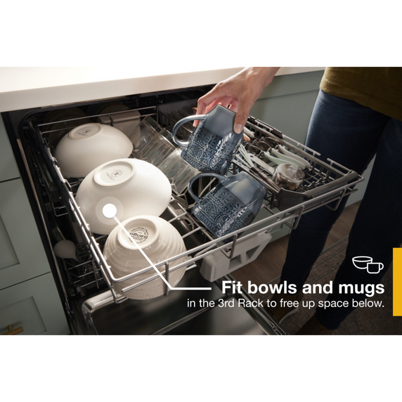 Whirlpool® Fingerprint Resistant Dishwasher with 3rd Rack & Large Capacity WDT970SAKV