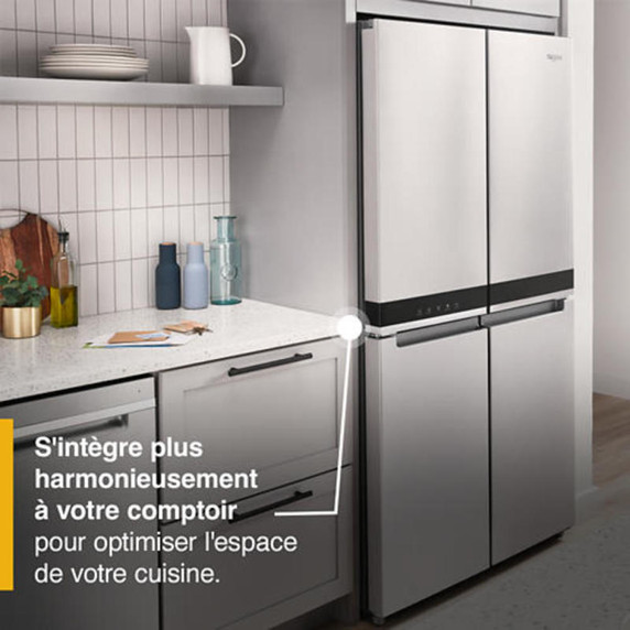 Whirlpool® 36-inch Wide Counter Depth 4 Door Refrigerator - 19.4 cu. ft. WRQA59CNKZ