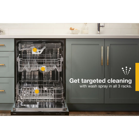 Whirlpool® Fingerprint Resistant Dishwasher with 3rd Rack & Large Capacity WDT970SAKZ